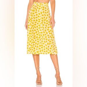 Revolve Faithfull the Brand Marin Skirt Size XS Marigold Constance Floral